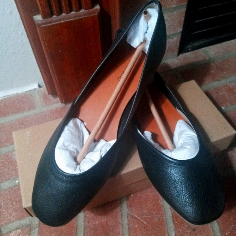 Black slip on ladies shoes